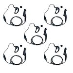 Klykon Motorola Xpr 6550 Earpiece,G Shape Surveillance Ear Piece Headset with Ptt Mic for Motorola 2 Way Radio Walkie Talkie XPR 7550 XPR 6350 XPR 7350 7550e 7580e(5PACK)