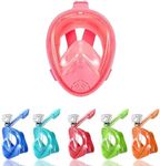 AouloveS Kids Snorkel Mask Full Face,Snorkeling Gear for Kids 4-16 with Camera Mount, 180 Degree Panoramic View Snorkeling Set Anti-Fog Anti-Leak