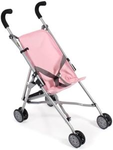Passeggino per bambole Roma, passeggino per bambole, mini passeggino, grigio melange rosa