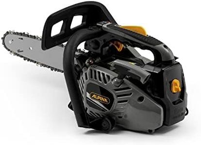 Alpina Motosega da potatura APR 25 (10)’’, Barra di taglio 25 cm (10’’), Motore a scoppio 25,4 cc, 900 W, Velocità catena 21 m/s, Pompa olio automatica regolabile