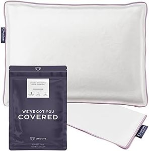 Lincove 100% Cotton Sateen Pillow Protector Cover - Zipper Pillow Cover - 500 Thread Count Luxury Cotton - Zippered Dust Pillow Protector Bed Pillow Case, Standard, 20”x26”