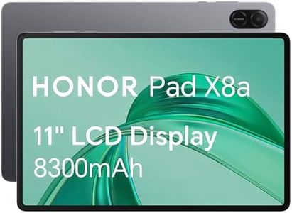 HONOR Pad X8a, 11-Inch Wi-Fi Tablet, 64GB Storage, 8300mAh Battery, Quad-speaker, Slim Metal Design, Android 14, Space Grey