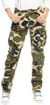 Aeslech Womens Cargo Work Combat Trousers Baggy Camo Army Pants Outdoor Hiking with Pockets, Camo M, 12