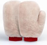 Gracefur Ultra-Soft Sheepskin Grooming Mitts for Horses – 2-in-1 Lambswool Applicator Wipe Mitt for Tack, Saddle & Boot Cleaning, Leather Care – Perfect Washing Gloves for Sensitive Horses(Pink)