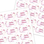 80pcs Color Stick on Name Labels Personalized for Clothing, School Bags, Bottles & More - Laundry Safe Adhesive Precut 1”x0.6” Custom Tags for Nursing Home & Outdoor Camp Activities – Butterfly