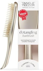 Tangle Teezer Chrome Ultimate Detangler Brush for Wet & Dry Hair, Eliminates Knots & Reduces Breakage for Straight to Curly Hair Types, Champagne Gold