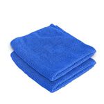 Encasa XO Microfiber Towels (60x40 cm) for car and Kitchen Cleaning, Perfect for Travel, Beach Trips, Backpacking, Camping and Gym use - Fast Drying - 2-Pack - Blue