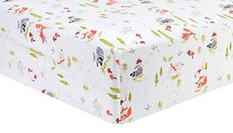 Trend Lab Deluxe Flannel Fitted Crib Sheet, Winter Woods