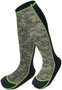 Riverruns Frictionless Wading Socks, Neoprene Fishing Wader Socks for Men and Women Outdoor Fishing, Surfing, Wakeboarding, Neoprene Camogreen, X-Large