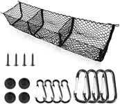 Detachable Cargo Net Trunk Bed Organizer for Ford/Dodge/GMC/Chevy Silverado/Toyota/Nissan/Honda and Pickup Truck, 43" Mesh Storage Net Heavy Duty Cargo Net with 3 Pocket