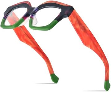 HEPIDEM Multicolor Acetate Glasses Frame Women Oversize Vintage Round Eyeglasses Optical Spectacles 9271, 9346 Orange