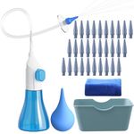 Litinliv Ear Wax Irrigation Kit, Ear Cleaner Spray Bottle with 31 Pcs Tip, Ear Syringe, Towel, Ear Catch Basin, Ear Wax Removal Washer Water Pump for Adults, Kids, Home Use