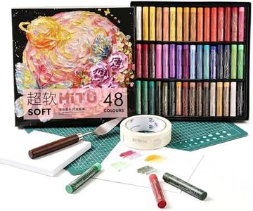 rubens 48 Soft Oil Pastels Set with 30 Sheets, Knife, Board, Tape for Beginners