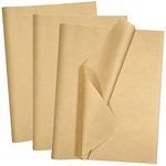 100 Sheets Dark Kraft Tissue Paper - Artdly 14 x 20 Inches Recyclable Dark Brown Wrapping Paper Bulk for Weddings Birthday DIY Project Gift wrapping Crafts Decor (Solid Kraft)