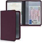 kwmobile Registration and Insurance Holder - Car Document Holder for Vehicle Documents and Cards - Neoprene - Bordeaux Violet