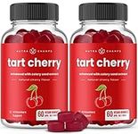 (2 Pack) Tart Cherry Gummies 1500mg | 10:1 Tart Cherry Extract 150mg Per Gummy Enhanced with Celery Seed Extract | Uric Acid Cleanse, Joint Support & Muscle Recovery | Vegan & Non-GMO | 120 Gummies