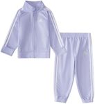 adidas Baby Girl's 2-Piece Classic Tricot Track Suit with Jacket & Pants, Violet Tone Purple, 18M