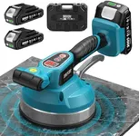 Seesii KP-160B Tile Vibration Tool, Cordless Tile Vibrator Leveling Machine with 2×2000mAh Batteries, 160mm Large Suction Strong Grip, 12-Speed Adjustable Tile Tools for Floor/for the Pro and DIY