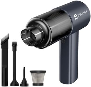 Portronics Mopcop Pro Rechargeable Handheld Vacuum Cleaner for Home & Car, Brushless DC Motor, 10000 Pa Suction, Multi-Function Nozzles(Black)