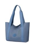 GFM® Womens Nylon Shoulder Tote Bag - S0-Denim Blue - (EXC)(NTB-9689-JNSNL)