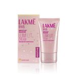 LAKMÉ Lumi Lit Cream - Face Cream With Moisturizer + Highlighter, Enriched With Niacinamide & Hyaluronic Acid - Gold, 30G