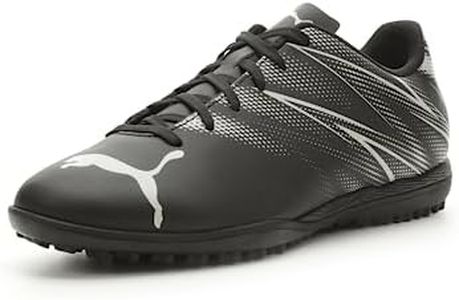 PUMA Mens Attacanto Turf Trainer Soccer Cleat, PUMA Mens Black-Silver Mist, 11