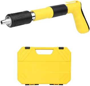 SONEE Concrete Nail Gun Kit, 5 Speed Adjustable Manual Nail Gun for Concrete, Woodworking Decoration Nailer Gun, Wall Fastening Tool (Yellow)