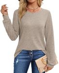 Jescakoo Sweaters for Women Long Sleeve Basic Fall Outfits Trendy 2024 Pullover Casual Work Tops Coffee S