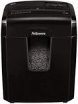 Fellowes Paper Shredder for Home Office Use - 8 Sheet Micro Cut Shredder for Home and Office Use - Deskside Shredder with 14 Litre Bin and Safety Lock - Powershred 8Mc - Superior Security P4 - Black