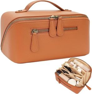 Divvia Cable Organizer Travel Case, Tech Pouch Electronic Accessories Carry Storage Bag Large 3L Brwon