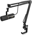 TONOR USB/XLR Microphone, Broadcast-quality Dynamic Studio PC Mic with Boom Arm for Podcasting Recording Gaming Music Streaming Singing Voice-Over Noise Rejection, with 3.5mm Headphones Jack TD510+