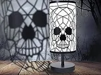 Black Skull Face Shadow Lamp - Goth