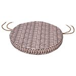 SOFTILLO Round Bistro Circular Chair Cushion with Seat Ties - 40cm - Indoor and Outdoor Furniture Seating - Water-Resistant Polyester - Patio, Kitchen Dining, Lawn & Garden, Coffee Shop Use - Wickers