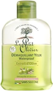 LE PETIT OLIVIER - Démaquillant Yeux Waterproof - Extrait D'Olive - Démaquille En Douceur - Convient Aux Yeux Sensibles - 98% D'Origine Naturelle - Sans Silicone - Fabriqué en France - 125 ml