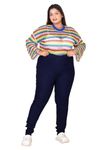 FITWINGS High Waist Plus Size Women's Denim Slim Fit Stretchable Jeggings (9XL, Dark Blue)