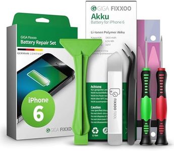 Giga Fixxoo Repuesto de Batería para iPhone - Batería Akku Apto iPhone 6 - Kit Reparación Teléfonos Móviles con Batería Original de Iones de Litio, Herramientas, Destornillador, Pegatinas Adhesivas