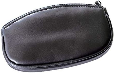 The Big Easy Tobacco Accessories Padded Roll-Up Pouch, Oval, with Zipper Leather, Black