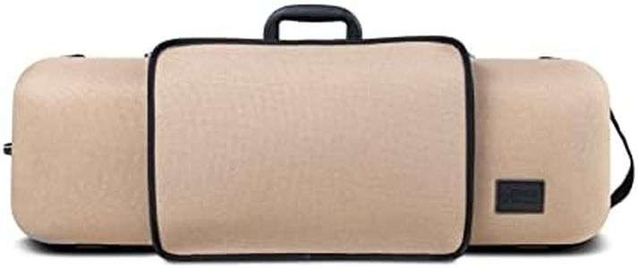 Organic Violin Case A 4/4 with Music Pocket, Side Handle, Adjustable Neck Rest Colour: Beige