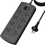 Auvo Power Strip with 8 AC Outlets 