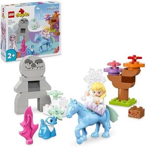 LEGO Duplo Disney Elsa et Bruni dans la Forêt Enchantée, Jouet de Construction Fascinant pour Les Tout-Petits dès 2 Ans, avec 4 Personnages de La Reine des Neiges 2, Idée Cadeau pour Enfants 10418