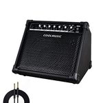 Coolmusic DM30 AMP 30-Watt Electronic Drum Amplifier Keyboard Amplifier with Aux in and Bluetooth, 2 inputs, 3-Band EQ and DI OUT