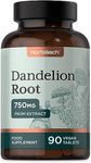 Dandelion Root Extract 750mg | High Strength 4:1 Extract | 90 Vegan Tablets | by Horbaach