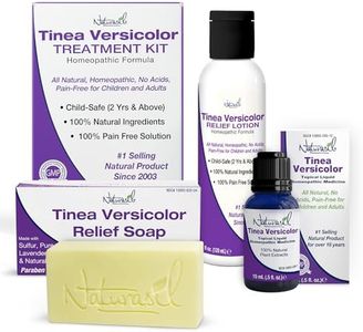 Tinea Versicolor Total Control Treatment Pack by Naturasil | Fast, Effective Relief from Skin Discoloration, Spots & Itching | Works on Candida, Jock Itch, Ringworm | 4oz Lotion + 4oz Soap + 15ml Oil