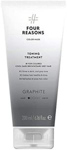FOUR REASONS Color Mask - Graphite - (27 Colors) Toning Treatment, Color Depositing Conditioner, Tone & Enhance Color-Treated Hair - Semi Permanent Hair Dye, Vegan and Cruelty-Free, 6.76 fl oz