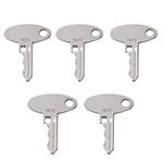 FSFY Ignition Starter Switch Key, 5PCS Ignition Key Stamped 1570 Replacement For Ford Tractor; For Massey Ferguson Tractor; For New Holland Tractor; For Perkins Engine