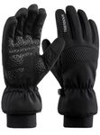 TRENDOUX Ski Gloves, -20℉ Coldproof Touch Screen Gloves Waterproof Windproof Winter Gloves 3M Thinsulate Snow Insulated Gloves for Walking Running Snowboarding Hiking Outdoor - Black L