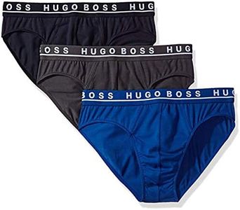 BOSS Hugo Men's Brief 3p Us Co 10145963 01, True Blue/Sky Captain/Forged Iron, Large