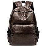 Leather Laptop Backpack for Men Wom