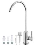 Bifordo Drinking Water Faucet,Easy to Install Sink Water Filter Faucet,Lead-Free Reverse Osmosis Faucet for Kitchen Bar Sink,Brushed Nickel SUS304 Stainless Steel(Large)