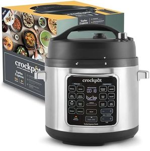 Crock-Pot Turbo Express Pressure Multicooker | 14-in-1 Functions | Slow Cooker, Steamer, Pressure Cooker & More | 5.6L (6+ People) | Energy Efficient | [CSC062] Black